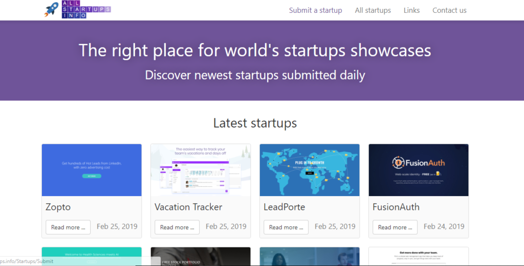 All Startups Info - Startup Media