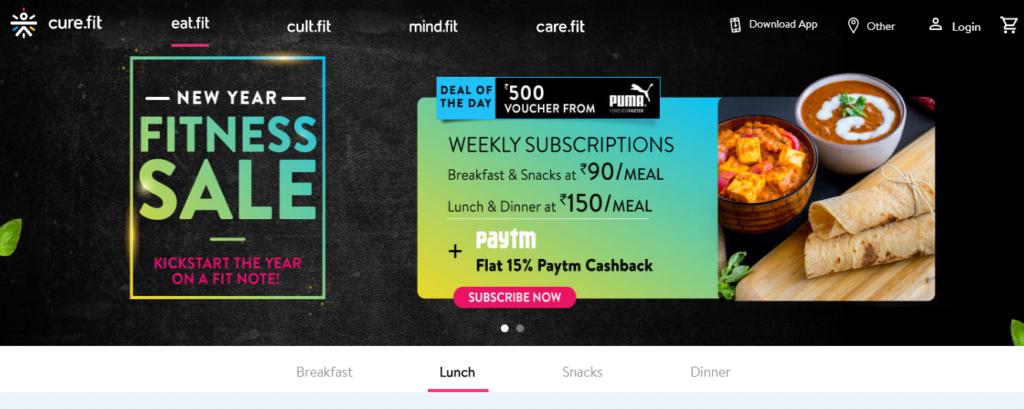 Cure.fit - UI/UX Design