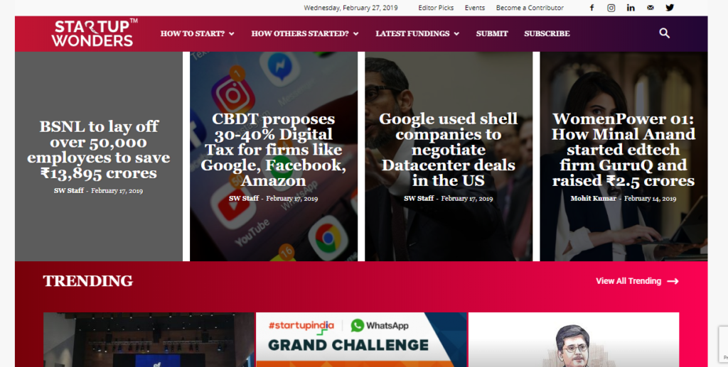 Startup Wonders - Startup Media
