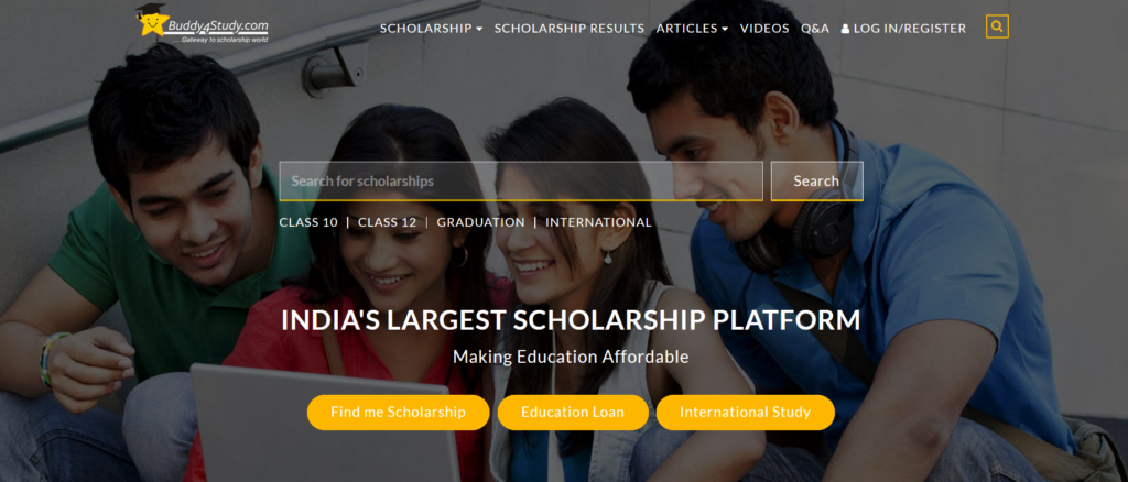 Buddy4study.com - best homepage design