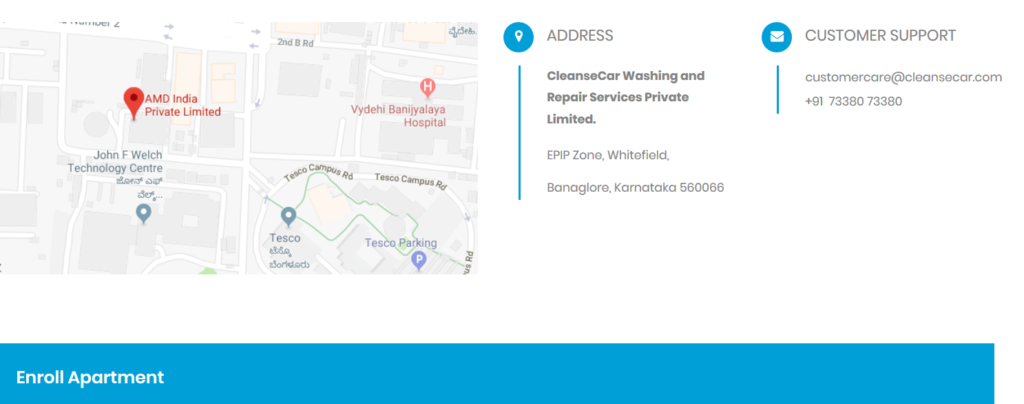 Cleansecar - best contact us pages