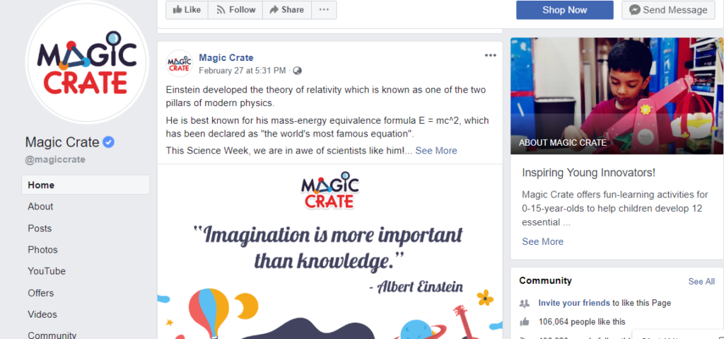 Magic Crate - Facebook Page