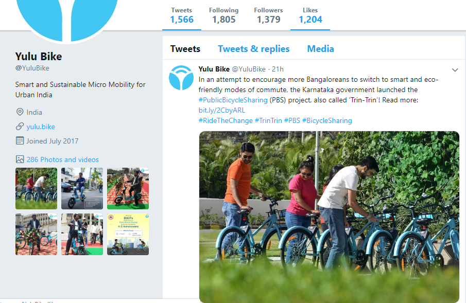 Yulu Bike - best twitter accounts