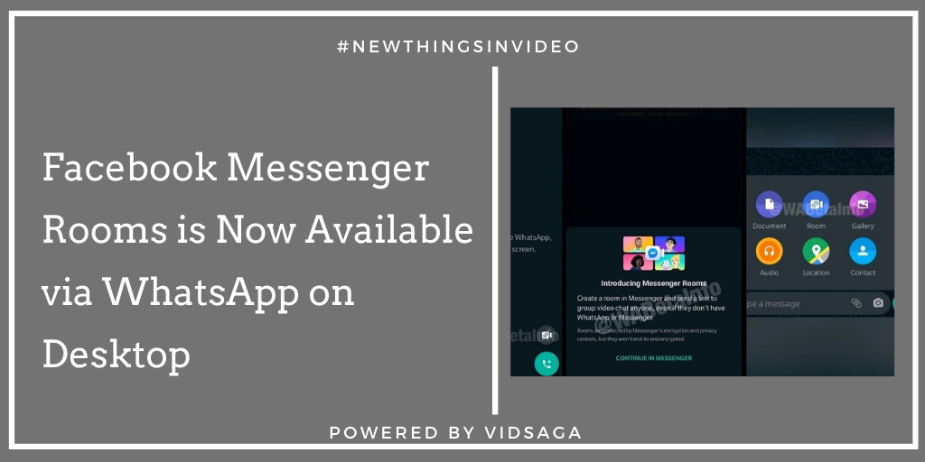 Facebook Messenger Rooms is Now Available via WhatsApp on Desktop